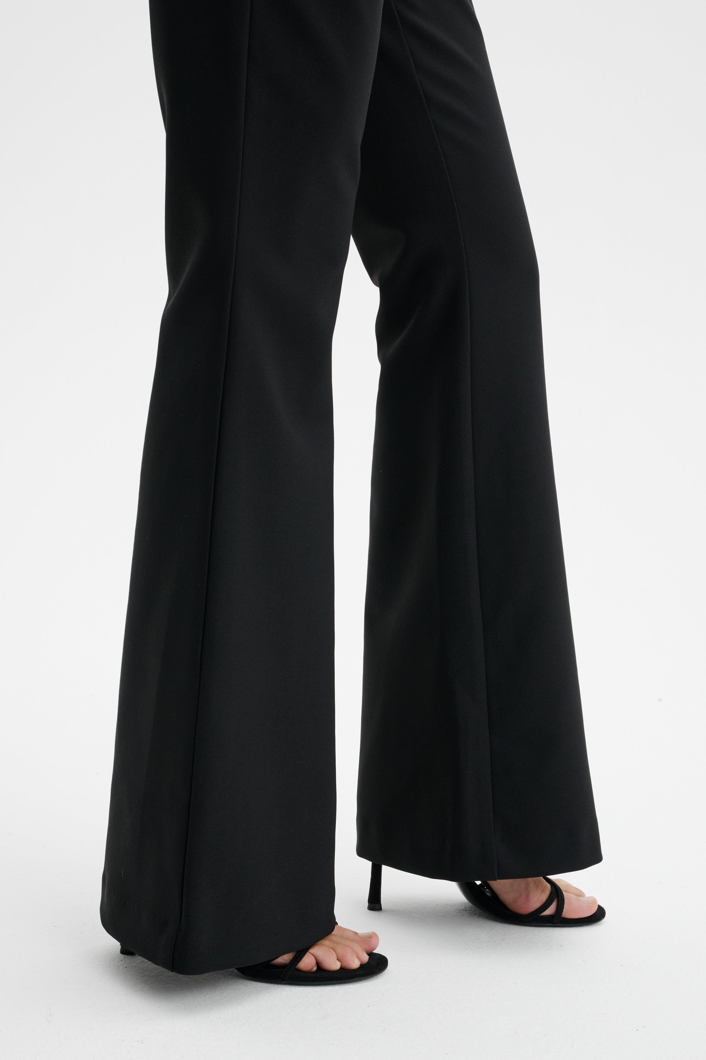 ISABELLA Fit and Flare Trousers in Black