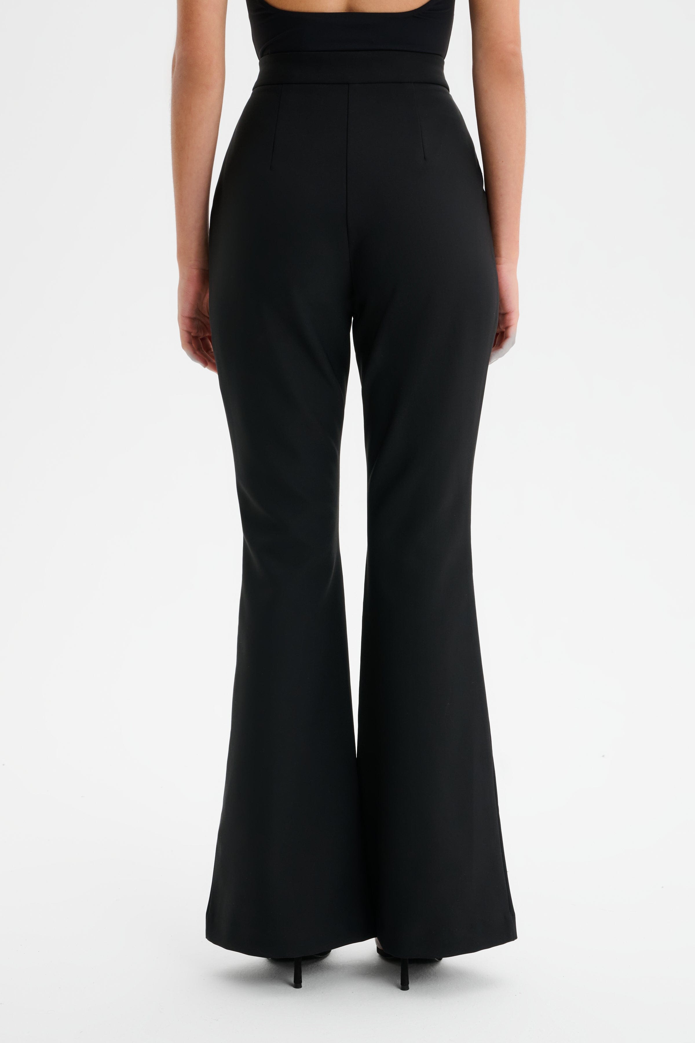 ISABELLA Fit and Flare Trousers in Black