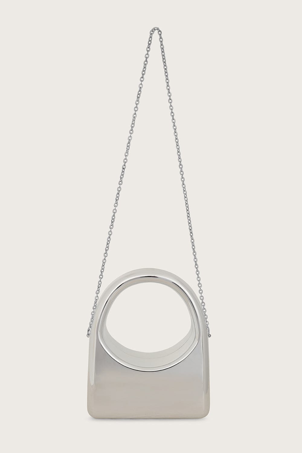 EMMY Sculpted Acrylic Hand Bag in Silver