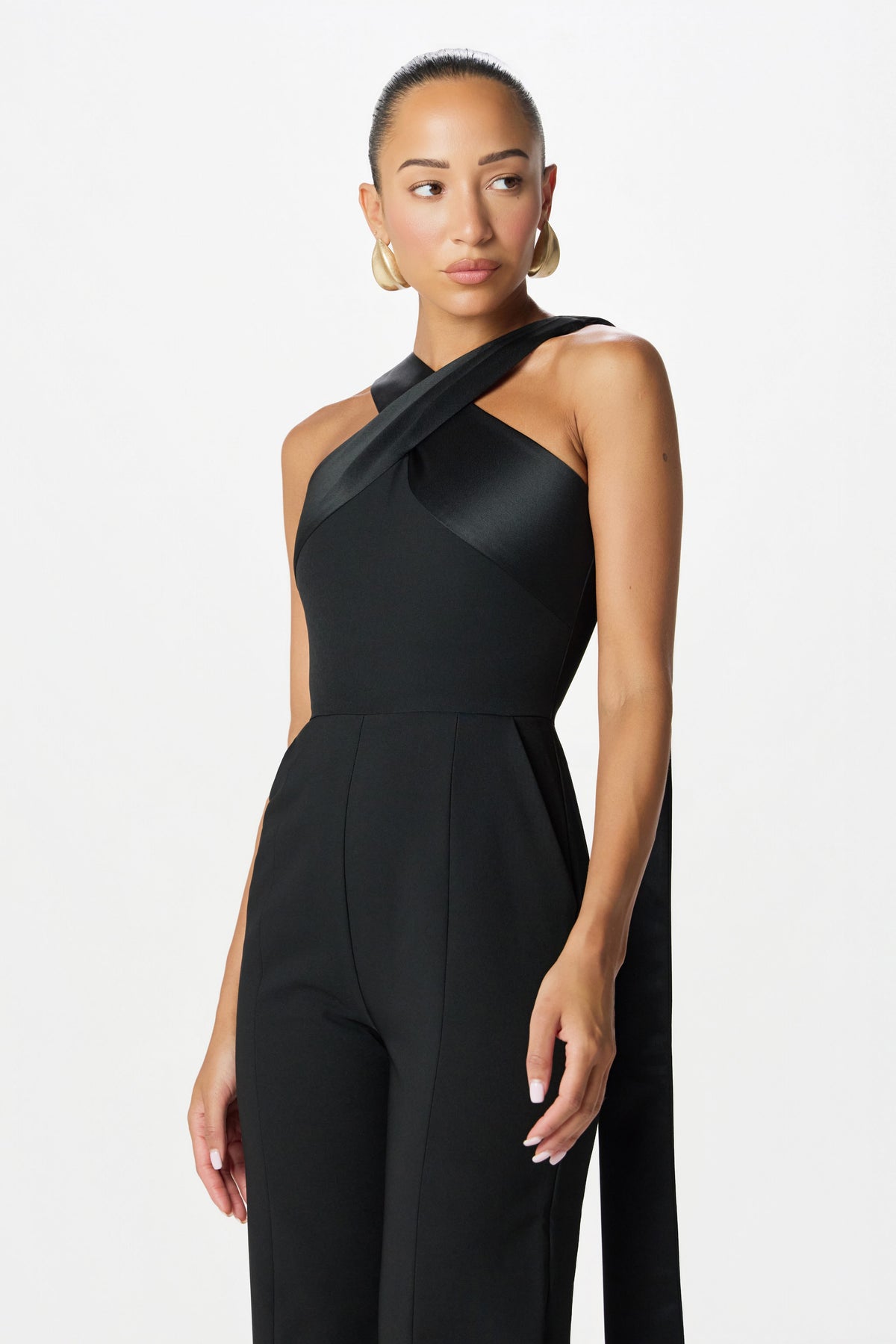 CHANTELLE Halter Neck Jumpsuit in Black