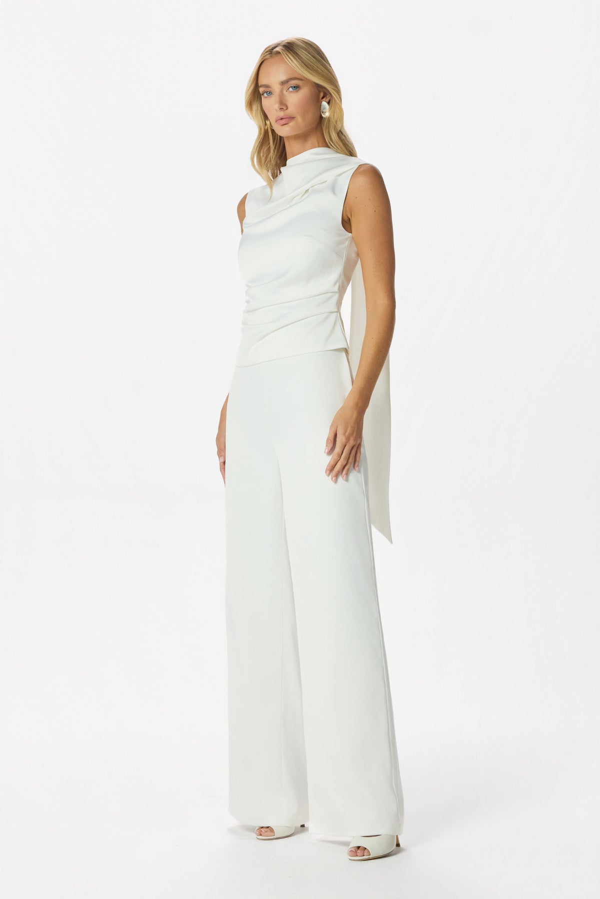 EFFY Satin Top in Off White