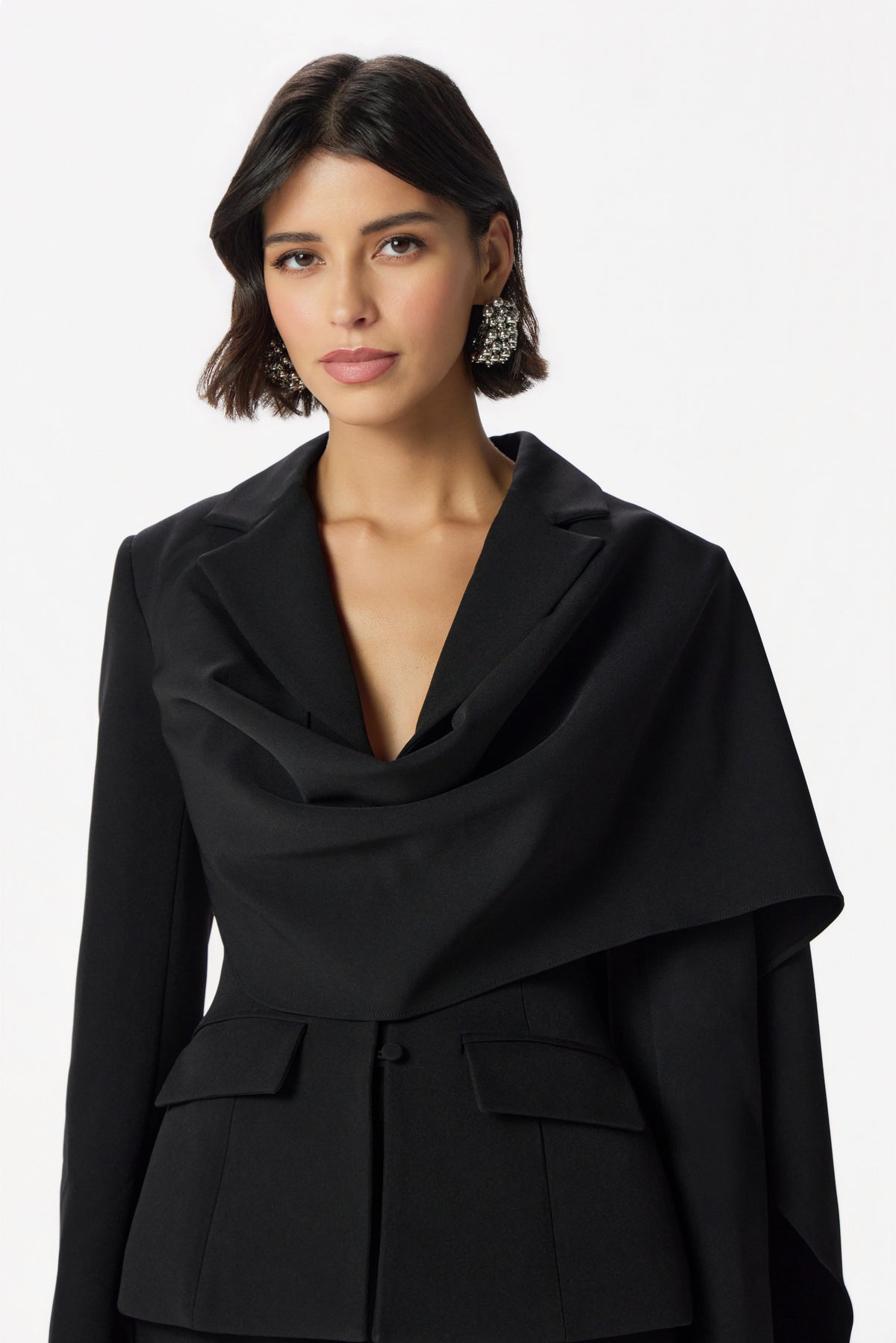 EMBER Cape Blazer in Black
