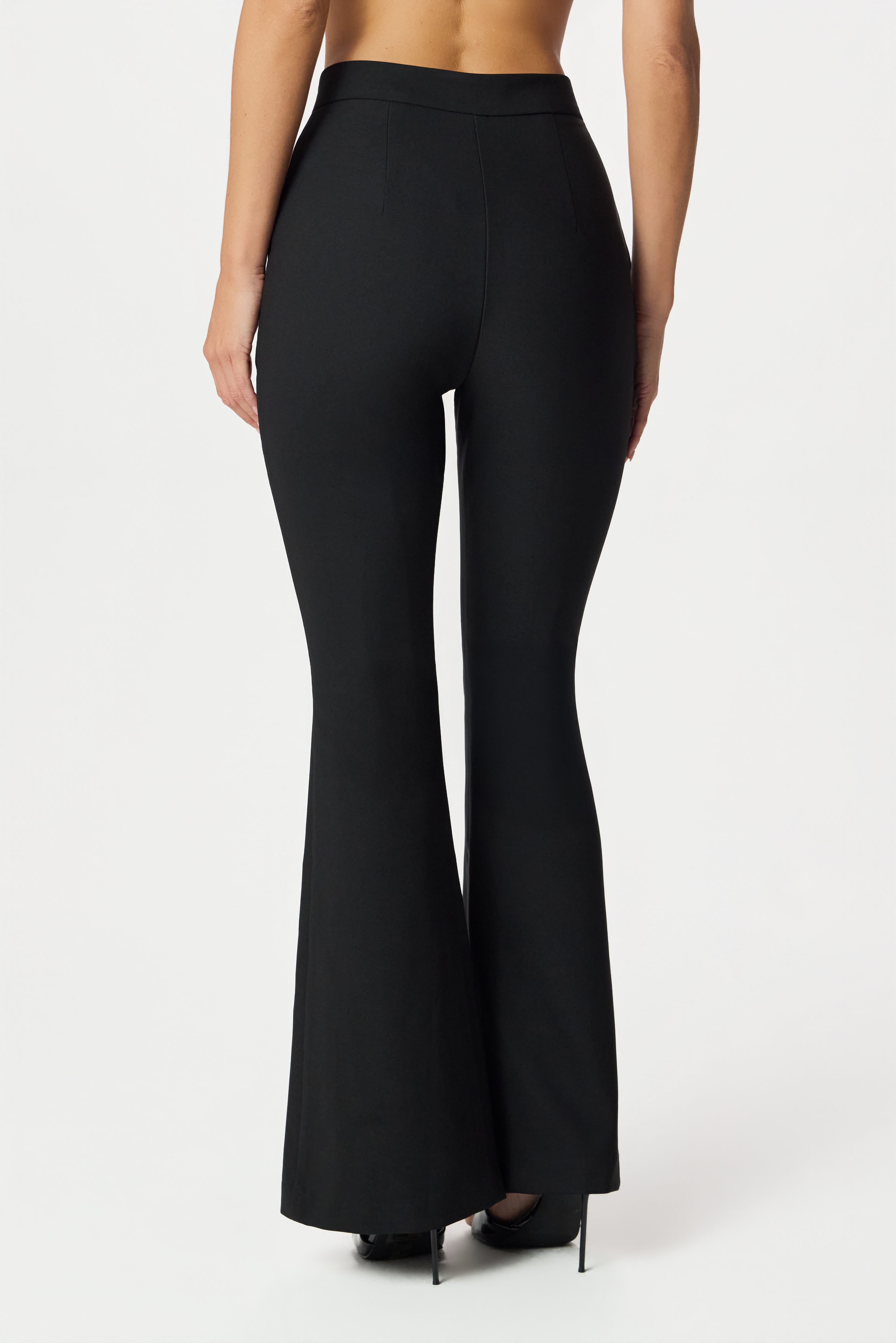 ISABELLA Flared Trousers in Black