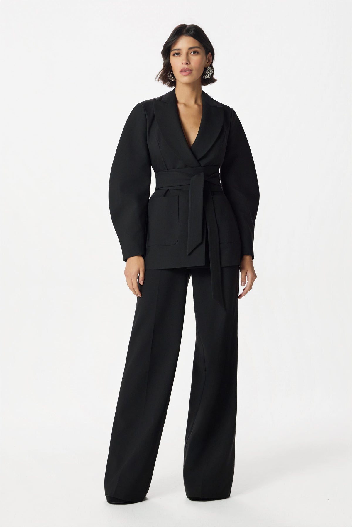 JONI Obi Belt Blazer in Black