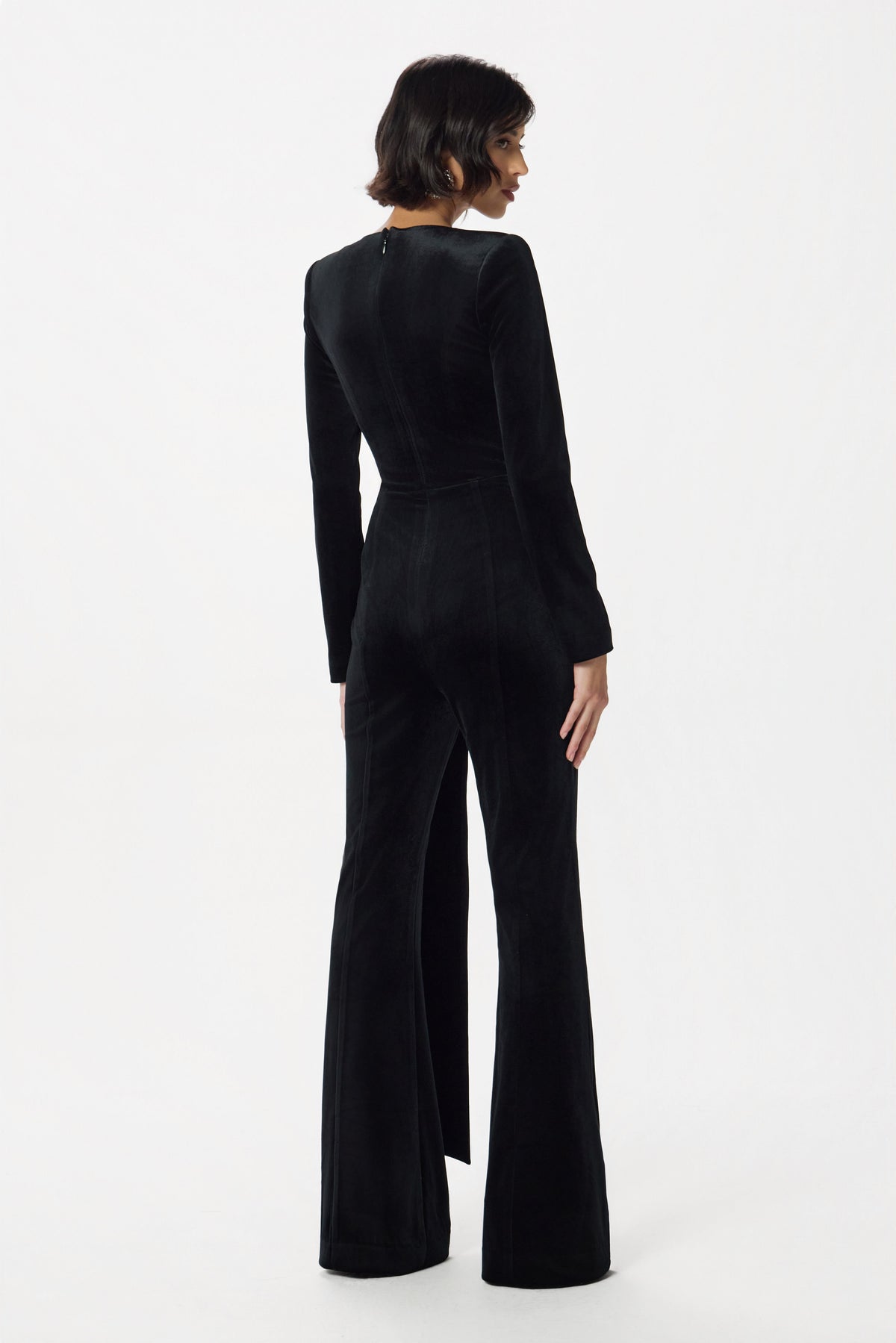 QUINN Velvet Jumpsuit in Black