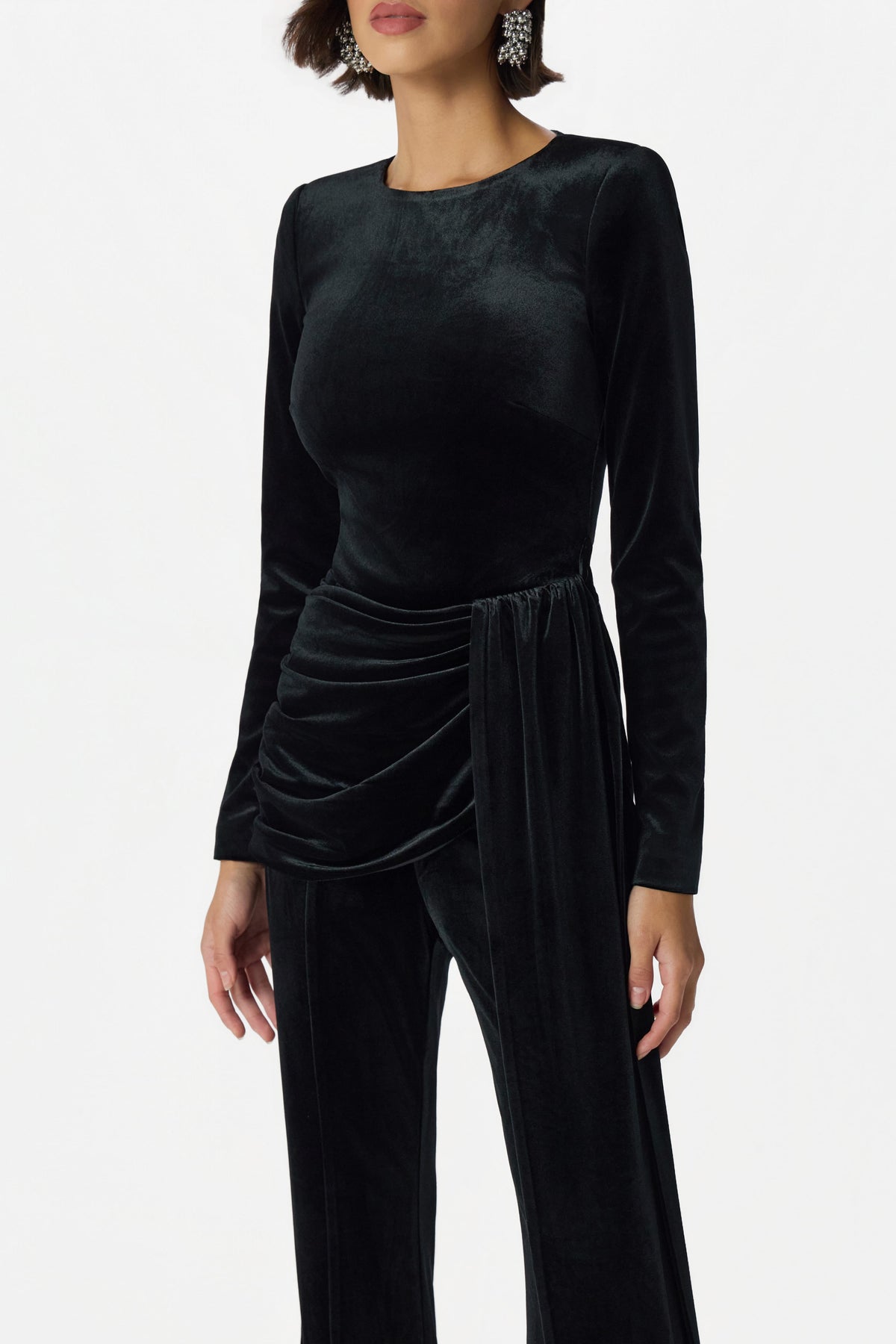 QUINN Velvet Jumpsuit in Black