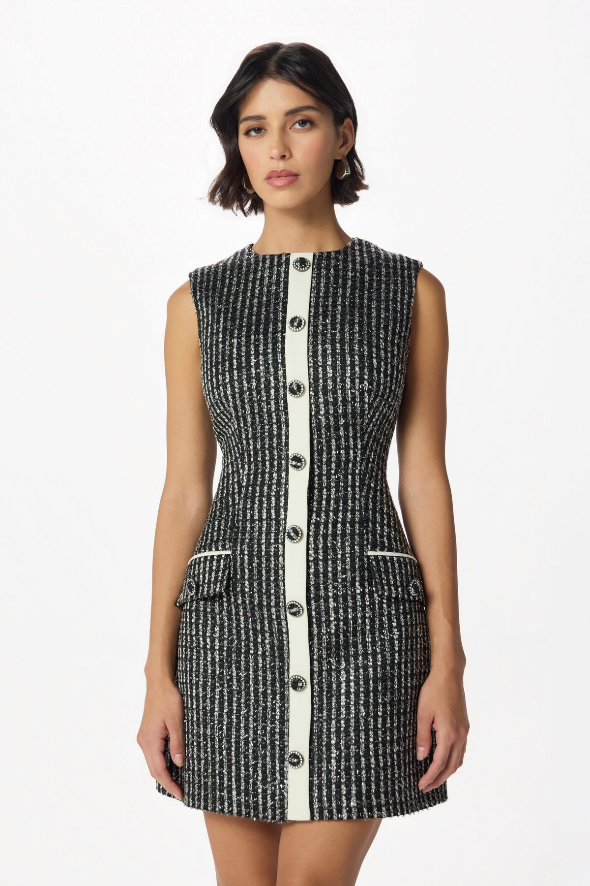 SKYE Boucle Mini Dress in Black