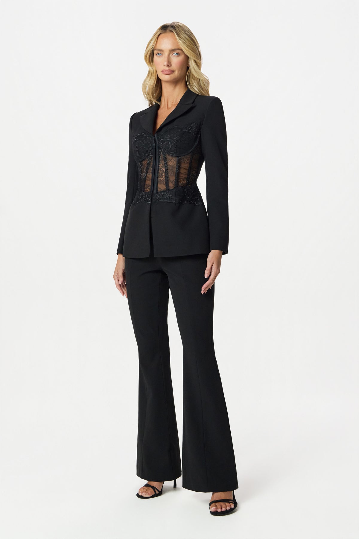 VIVIENNE Lace Blazer in Black