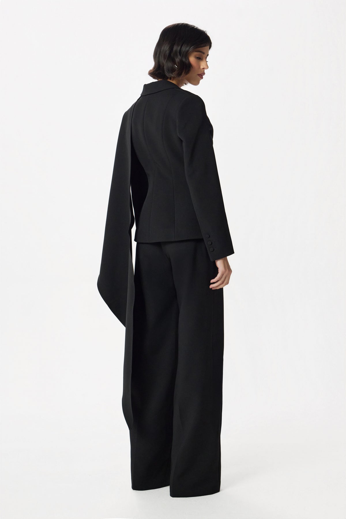 EVIE Wide Leg Trousers in Black