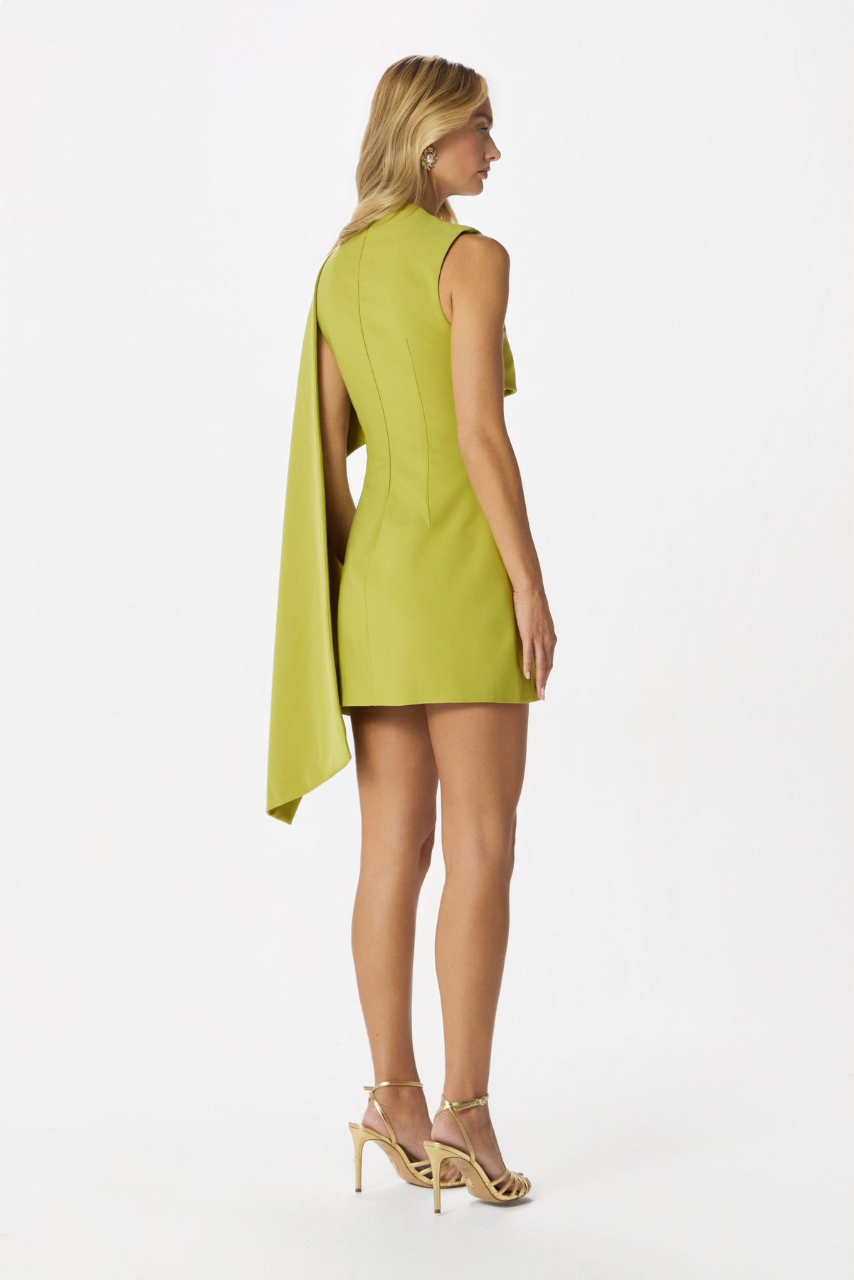 RHYLA High Neck Mini Dress in Chartreuse
