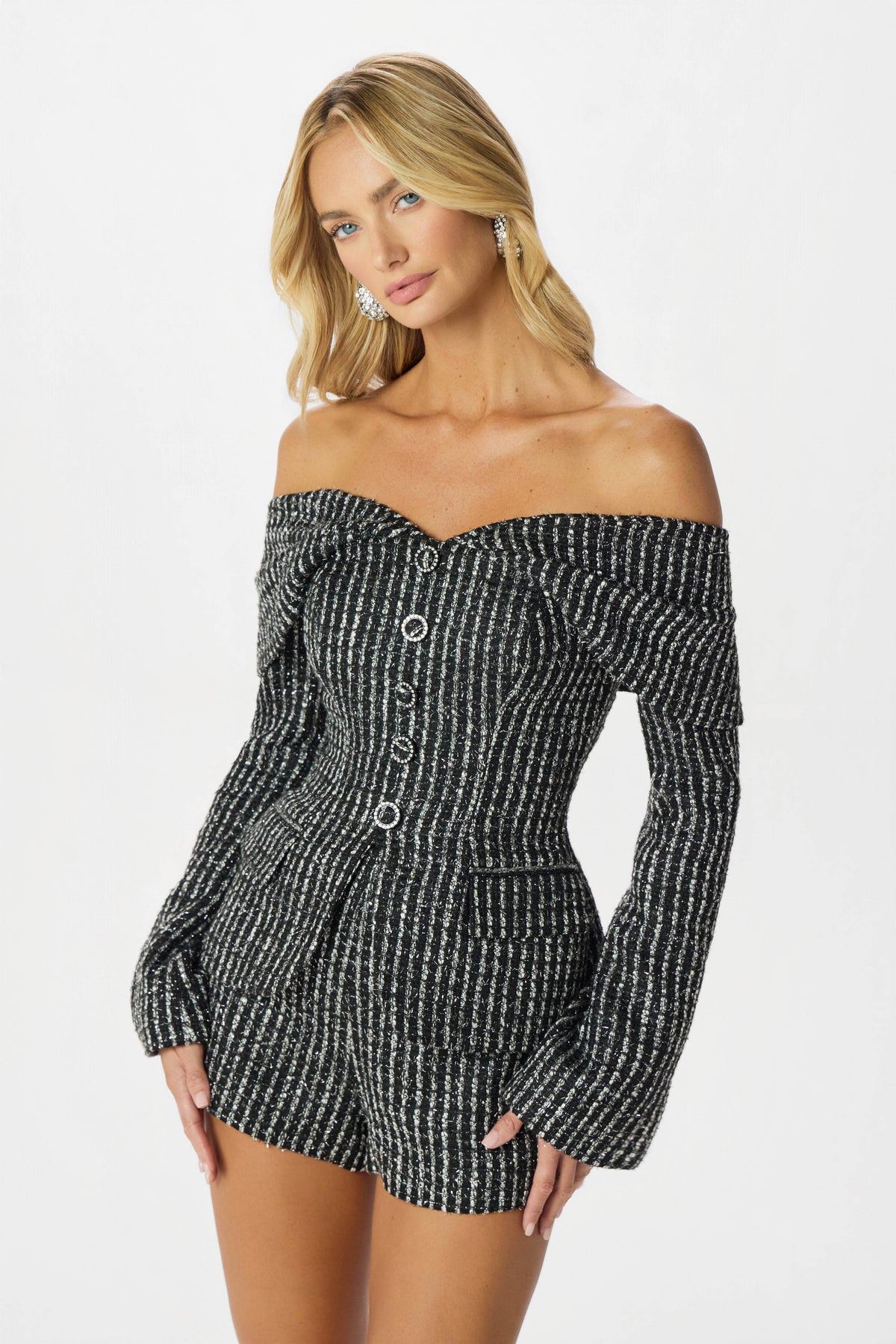SLOANE Boucle Top in Black